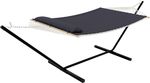XXL 2 Person Hammock With Stand Padded Cushion Dark Grey 204KG For Outdoor Relax