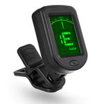 Clip On Electronic Tuner Guitar Bass Ukulele Violin Banjo Mandolin Chromatic UK