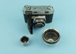 1957 Kodak Retina IIIc (Type 021 II) rangefinder outfit. Cased with three lenses