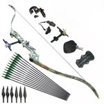 70lbs Archery Takedown Recurve Bow Arrow Set Aluminum Alloy Longbow Right Hand