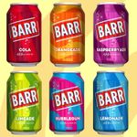 BARR since 1875, 24 pack Fizzy Drink Cans, No Sugar, 24 x 330 ML UK you choose