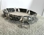 Vintage Repousse 925 Sterling bracelet Denmark designer John L Lauritzer 7 1/4"