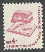 US. 1585. 4c. Books, Bookmark, Eyeglasses. American Issue, Shiny Gum. MNH. 1977