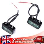 2x Waterproof Universal 6-LED License Number Plate Light Car Lorry Trailer Truck
