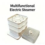 NEW Electric Food Steamer Beige Healthy Food Tray Multi-cooker 22L 800W UK