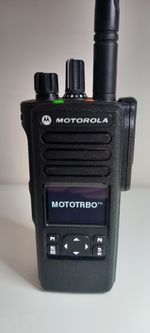 MOTOROLA DP4601e UHF Digital Mobile Radio with battery and belt clip