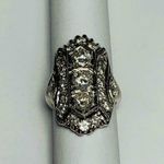 2.75 Ct White Round Cut CZ Stunning Art Deco Zircon statement Ring In 925 Silver
