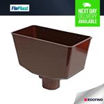 FloPlast Universal Hopper | Guttering / Drainage 65-68mm - BROWN