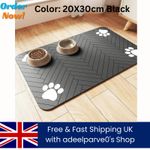 Pet Feeding Mat Cat Dog Absorbent Placemat for Food and Water Bowl Waterproof UK