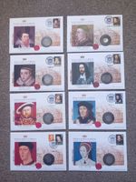 8x Mercury REPLICA Covers.  Various Monarchs. For Educational Use Only. See Pics