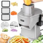 NEWTRY 200W Electric Food Processor Vegetable Dicer/Slicer Grey + Blade Discs