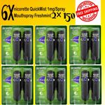 6 x Nicorette Quickmist Freshmint Mouthspray Nicotine Pack of 2 x 150 Sprays