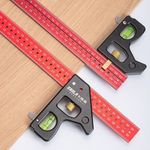 Professional Grade Stainless Steel Combination Square for Precision Work
