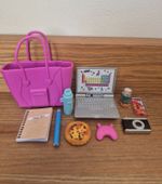 Barbie, Mini Brands & Dolls 10 Piece Office Study Set With Laptop & Accessories