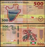 BURUNDI 500 FRANCS (P50) 2018 UNC