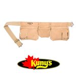 KUNYS 5 Pocket Suede Leather Tool Belt/Apron Hammer Holder Nail Pouch, AP1300