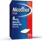 Nicotinell 4mg Nicotine Gum Fruit 96 Pieces Quit Smoking Support UK Fast Deliver