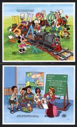 Tanzania 1990 Disney Intl. Literacy Year Scott# 682-683 RARE Imperforate Proof