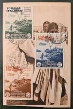 Postcard FDC Somalia 17-10-1934 SOMALIA IIth Colonial Art Exhibition Naples