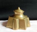 Vintage Brass Inkwell Ink Pot Dip Pen Art Deco Jugendstil Period Screw Top
