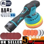 2 Battery Car Polisher Buffer Sander Polishing Machine Buffing Waxing Sponge Kit