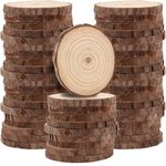 20Pcs Wooden Slices 9-10cm Wood Log Discs Round Rustic Wedding Crafts Coasters