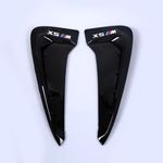 2x Gloss Black Fender Air Vent Update to X5M Kit Fit For BMW X5 F15 2014-2018