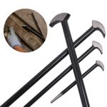 4pc Podger & Heel Pry Bar Set 6" 12" 16" 20" Slipper Foot Lever Wrecking Puller