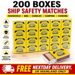 200 Boxes Ship Household Safety Matches Boxes BBQ Candles Camping Cooking Match