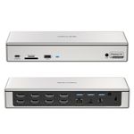 DisplayLink Docking Station Quad Monitor USB C Dock 100W Charging 2.5G Ethernet