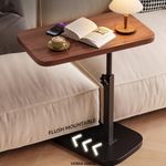 C Shaped Sofa Side Table Height Adjustable Swivel End Table Laptop Bedroom