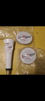 San Miguel Beer Tap Handle And Lenses  Oval And Round