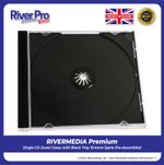 50 CD Jewel Cases With Black Tray Assembled 10.4mm Spine High Quality Brand New