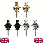 2PCS Guitar Strap Lock Security Schaller Metal Button For Electric Acoustic Bass