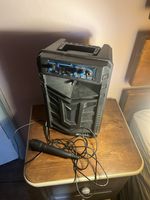 Portable Bluetooth Karaoke Speaker PA System Machine w/ Wired Microphone