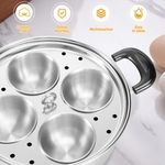 New Egg Poacher Stainless Steel Poached Egg Maker Pot Egg Poaching Pan with 4 Re