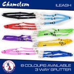 3 way dog splitter couplers leads adjustable between 46 - 73cm