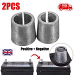 2pcs Car Battery Post Adaptors Sleeves Car Battery Terminal Converters Sleeves
