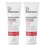 DERMATOUCH Bright & Even Tone Face Wash Pack of 2 Niacinamide Kojic Acid 70g