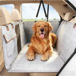 Dog Car Seat Cover for Back Seat, Back Seat Extender for Dogs with Hard Bottom