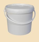 10 x 10L Plastic Buckets With Lids In White ...Perfect For Storage