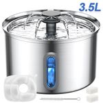 3.5L Cat Water Fountain for Pet Dog LED Drinking Water Bowl Automatic Dispenser