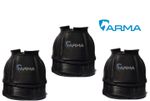 SALE THREE PAIRS Shires Arma Rubber Bell Over Reach Boots Touch Close  BLACK
