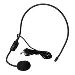 Wired Headset Microphone 3.5mm Wired Condenser Headset Mic for Teacher Guide