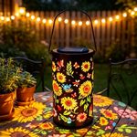 Sunflower Solar Lantern Outdoor Waterproof Hanging Light Garden Yard Patio