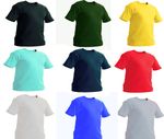 Kids Premium Plain T Shirt Age 2 - 13 100% Cotton Boys Girls Childrens School PE