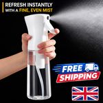200ml Continuous Fine Mist Spray Bottle – Ultra-Fine Water Mister for Hair Styli