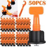 50/1000pcs Tile Leveling System Kit Reusable Tile Spacer Wall Floor Clips Tools
