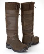 Toggi Canyon Waterproof Long Country Boots Leather Riding, Chocolate.