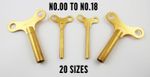 New Brass Quality Winding Clock Key Mantle & Bracket Clock 20 sizes available
